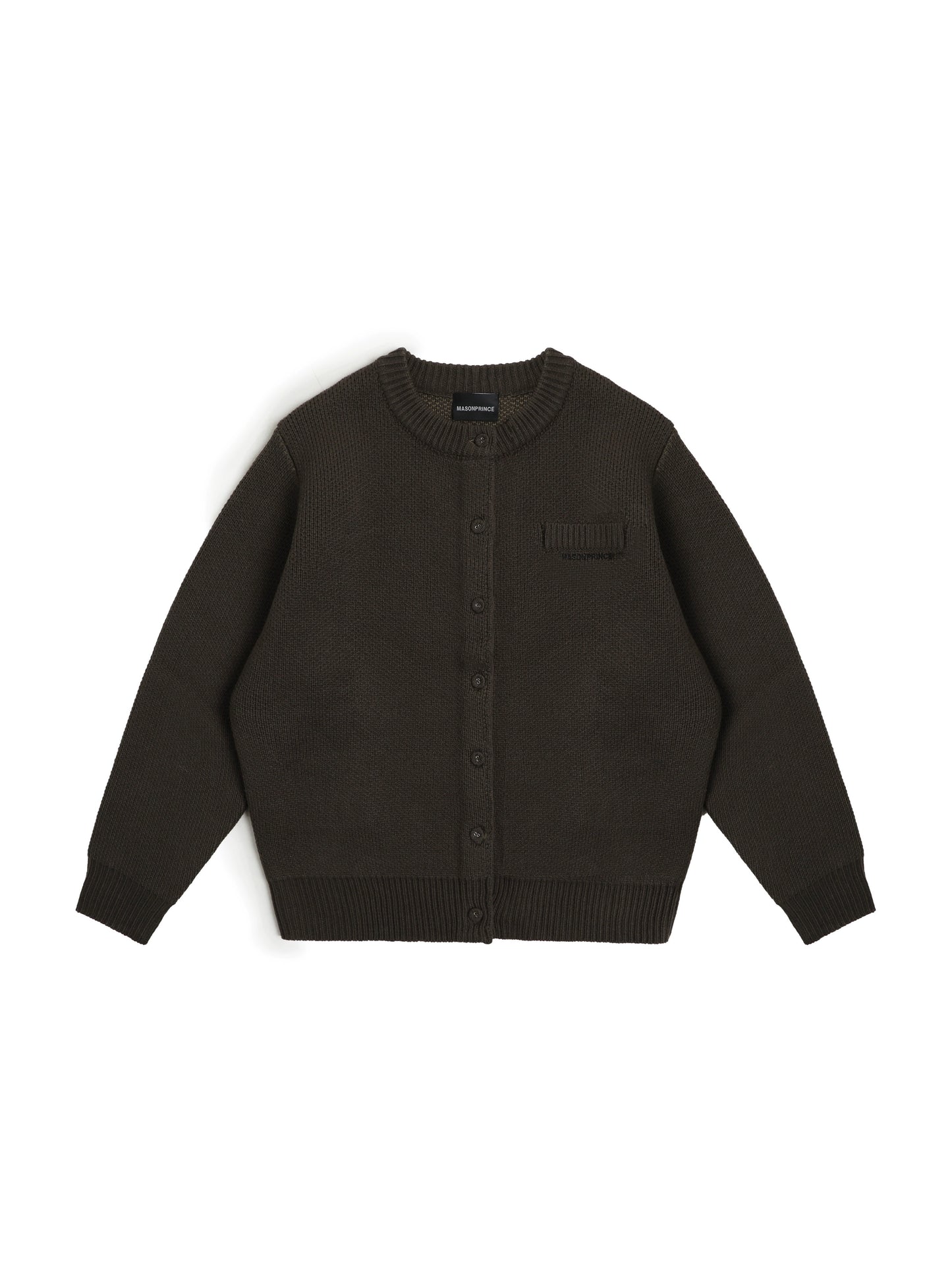 MASONPRINCE Self-Heating Round Neck Button Wool Cardigan