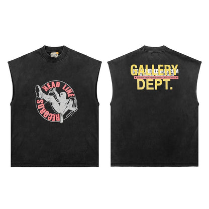 GALLERY DEPT Wash Distressed Tank Top