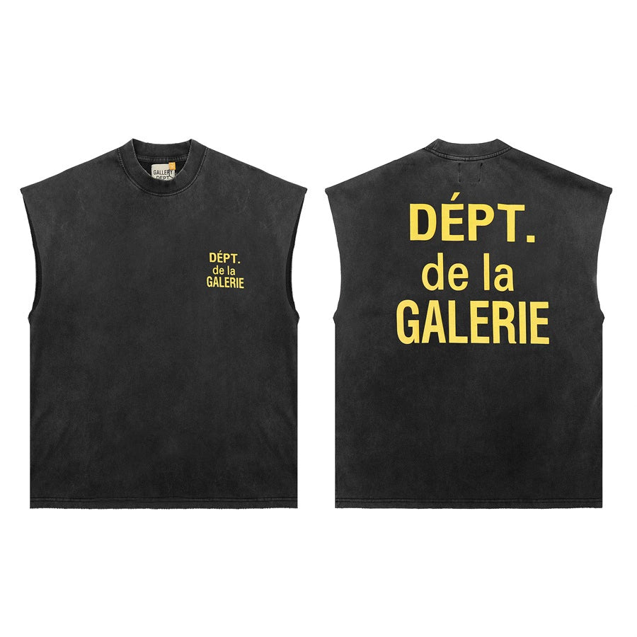GALLERY DEPT Wash Distressed Tank Top