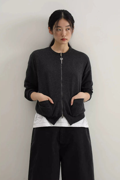 MASONPRINCE Wool Crewneck Light Cardigan