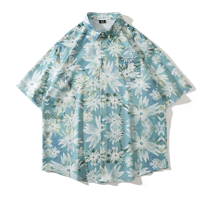 NUBI 'Blue breeze' Short-sleeves Shirt