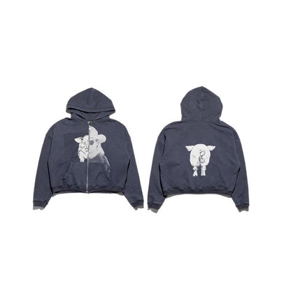 ENFANT RICHE DEPRIME PIG ALLEN JACKSON ASSEMBLAGE HOODIE