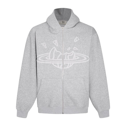 BROKEN PLANET ZIP-UP HOODIE