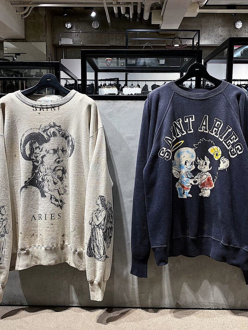 SAINT MICHEAL x ARISE RAGLAN Statue Crewneck Sweatshirt