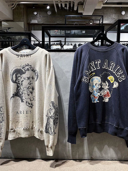 SAINT MICHEAL x ARISE RAGLAN Statue Crewneck Sweatshirt