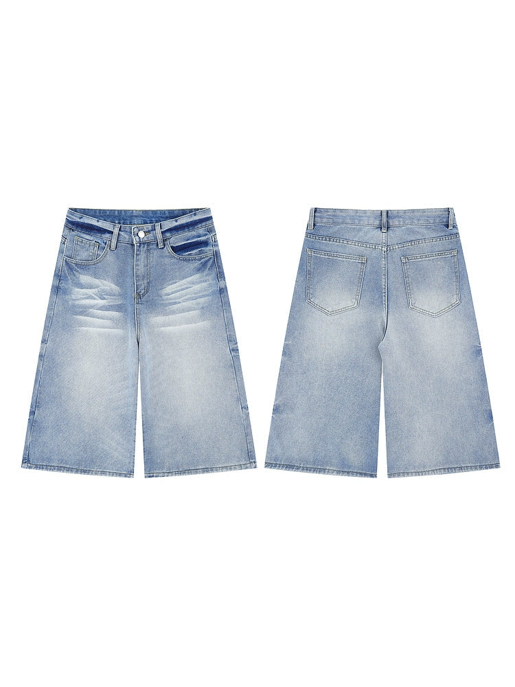 DENIM BAGGY LOOSE SHORT