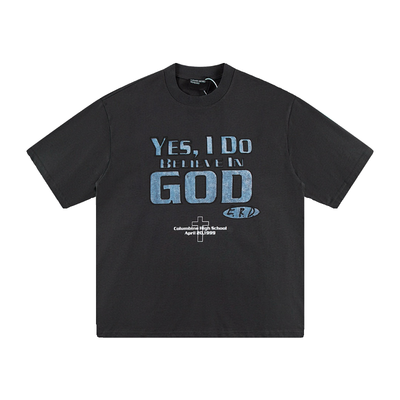 ENFANT RICHE DEPRIME 'YES, I DO BELEIVE IN GOD' TEE