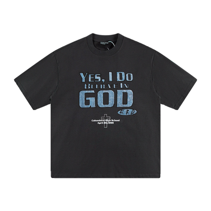 ENFANT RICHE DEPRIME 'YES, I DO BELEIVE IN GOD' TEE