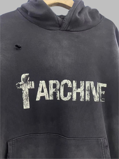 Far Archive 'Cross Aged' Vintage Hoodie
