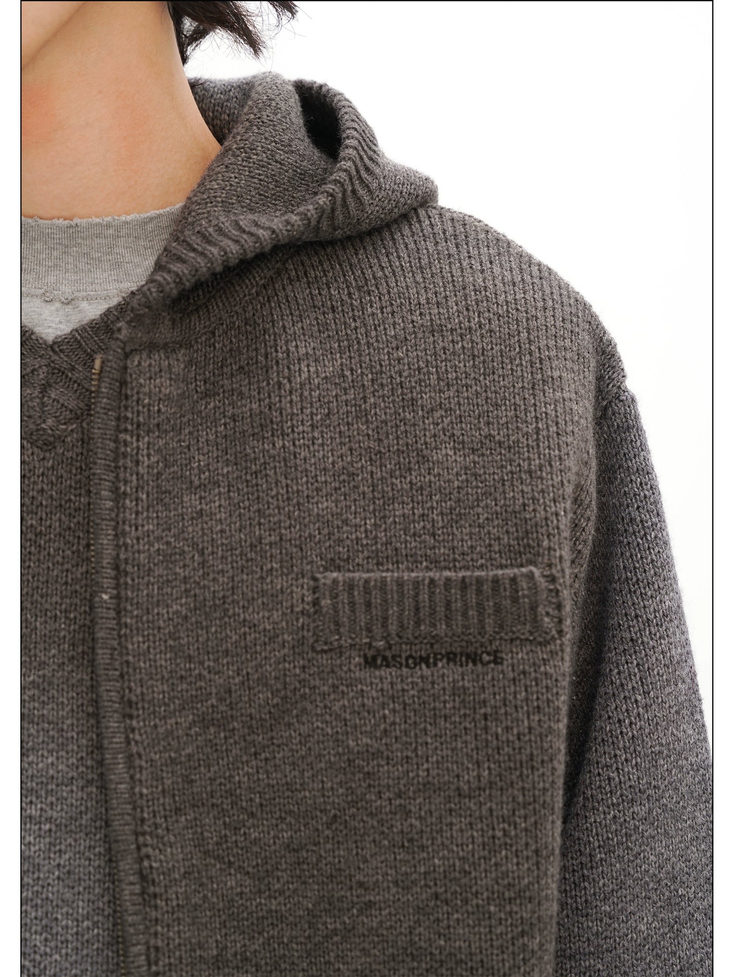 MASONPRINCE Self-Heating Hooded Zipper Cardigan