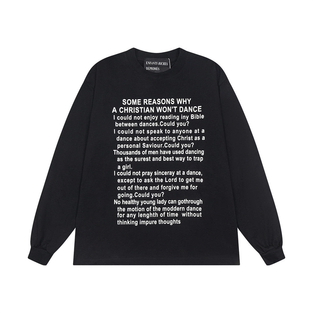 ENFANT RICHE DEPRIME CLASSIC LOGO L/S TEE [Black]