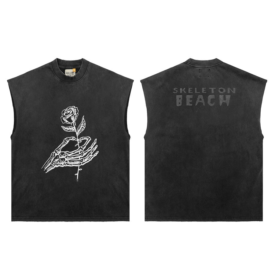 GALLERY DEPT Wash Distressed Tank Top