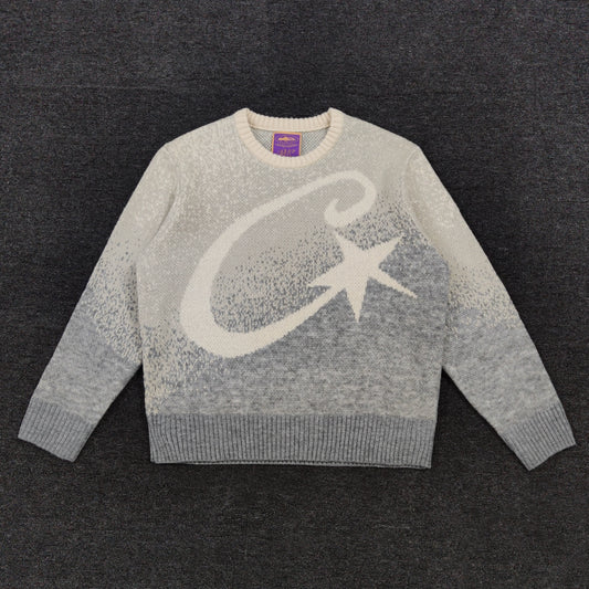 CORTEIZ C STAR GRADIENT MOHAIR KNIT SWEATER [Grey]