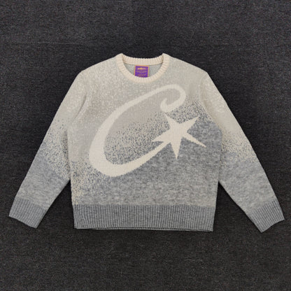 CORTEIZ C STAR GRADIENT MOHAIR KNIT SWEATER [Grey]