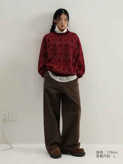 MASONPRINCE New Year's Eve Crewneck Cotton Sweater