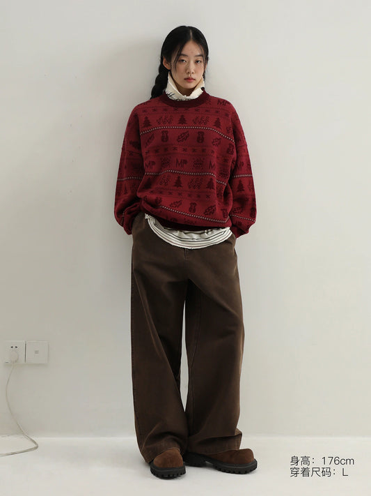 MASONPRINCE New Year's Eve Crewneck Cotton Sweater