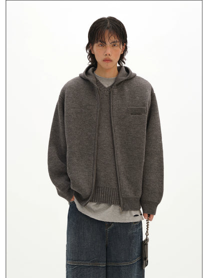 MASONPRINCE Self-Heating Hooded Zipper Cardigan
