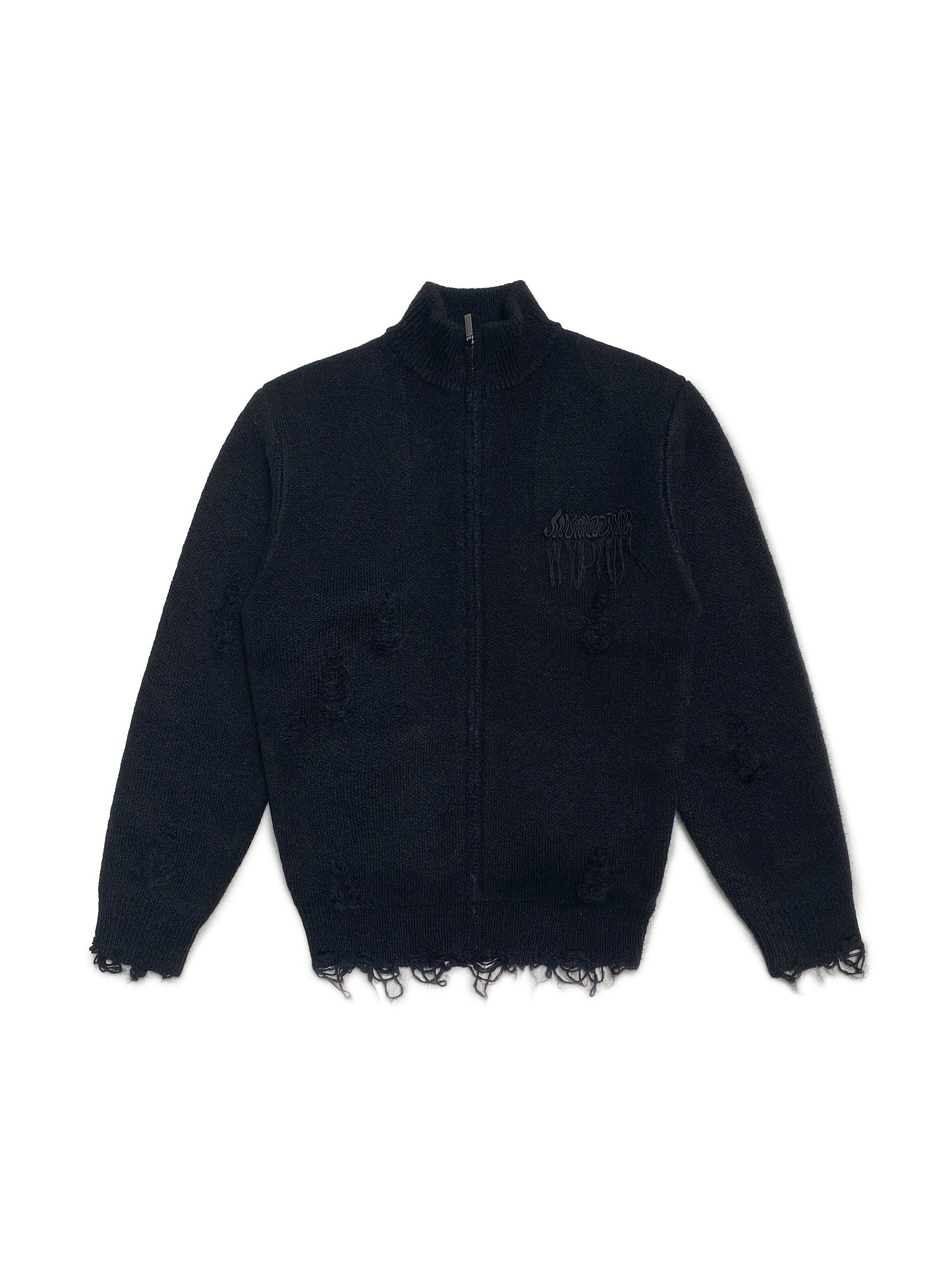 MAISONPRINCE Merino wool Zippered Cardigan Sweater