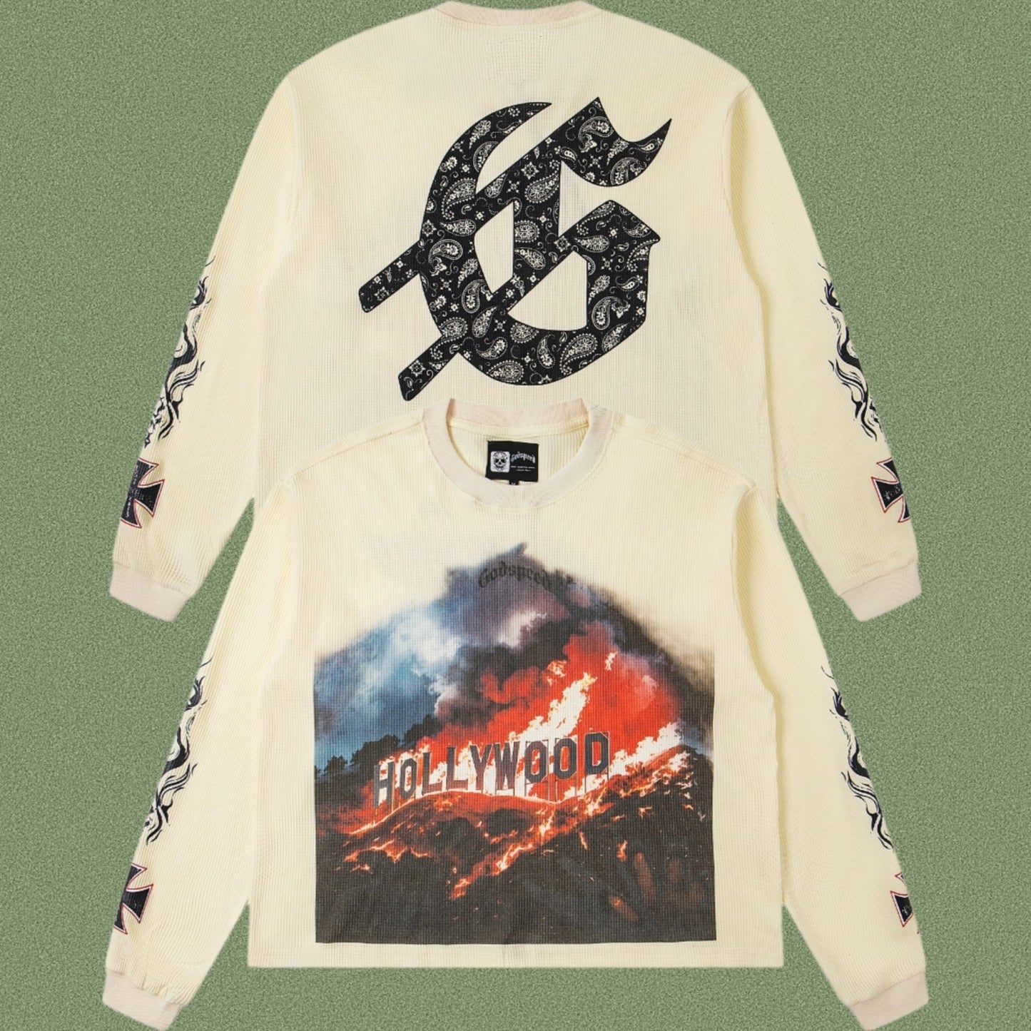Godspeed Classic Skull Print West Coast Long Sleeve T-Shirt