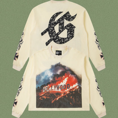 Godspeed Classic Skull Print West Coast Long Sleeve T-Shirt