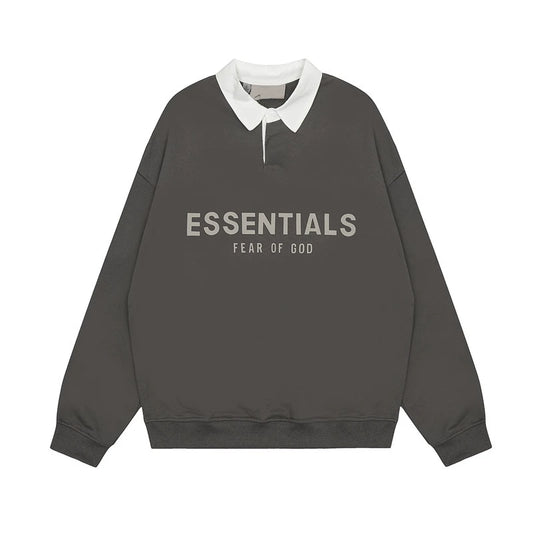 FOG ESSENTIALS POLO SWEATSHIRT [Charcoal-grey]