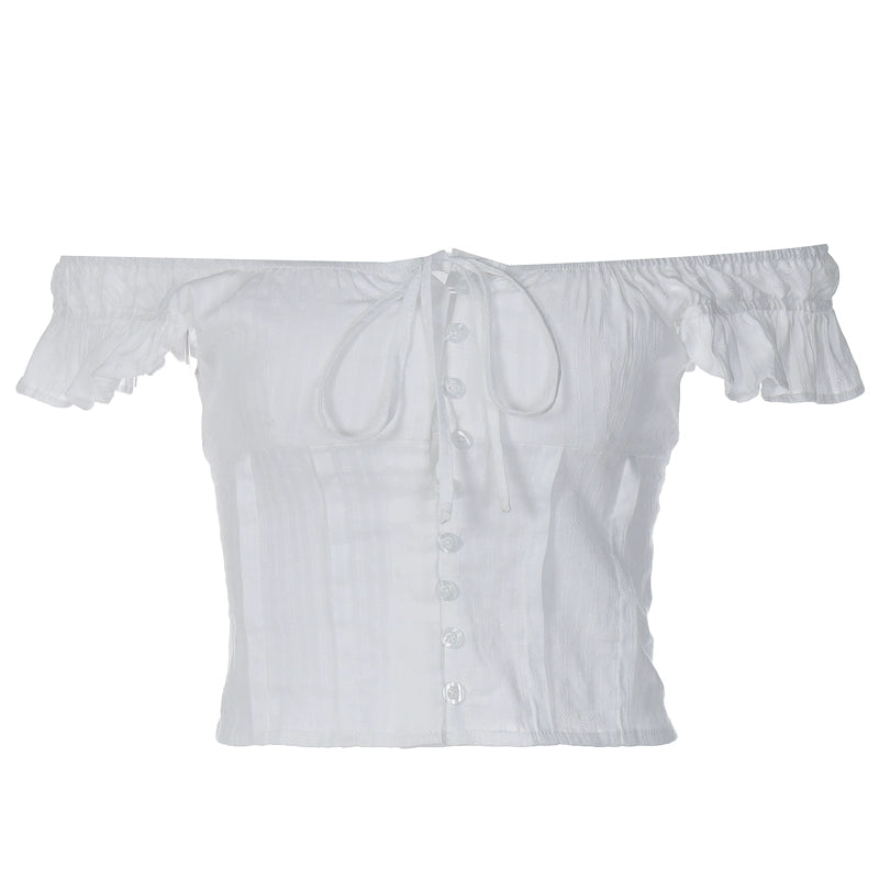 Pure Desire Cute Off-shoulder Top & Flared Long Skirt Set