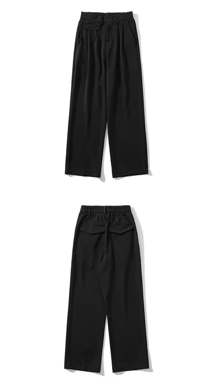 NUBI Wide-leg Front Print Loose Pant