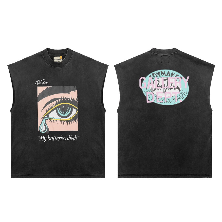 GALLERY DEPT Wash Distressed Tank Top