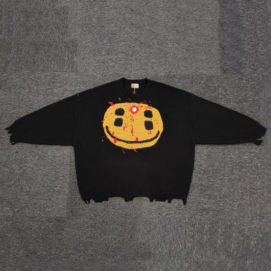 SAINT MICHEAL x CPFM SMILEY FACE WOOL SWEATER