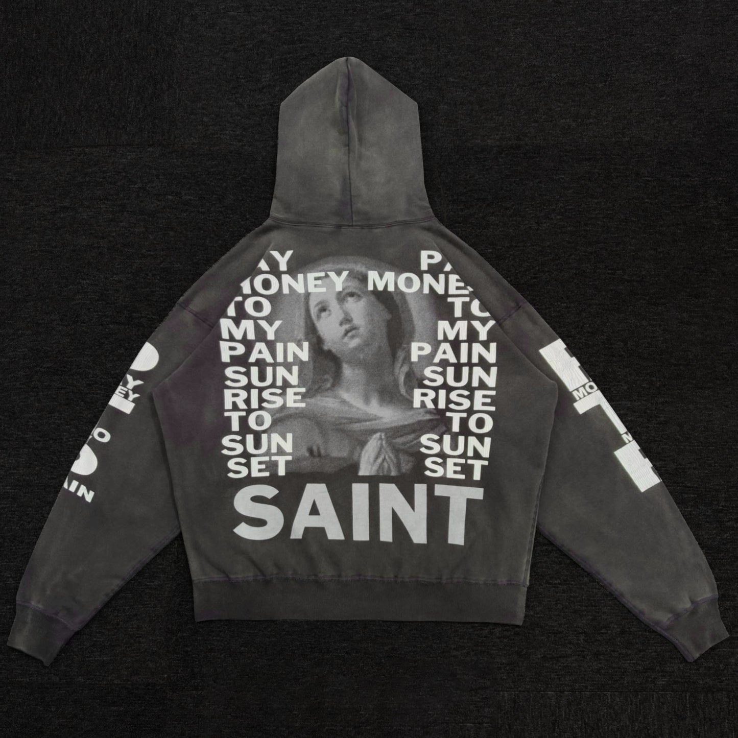SAINT MICHEAL PTP BURNING MONEY HOODIE