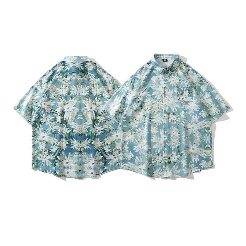 NUBI 'Blue breeze' Short-sleeves Shirt