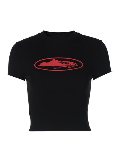 WMNS ALCATRAZ BABY TOP [BLACK & RED]