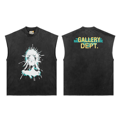 GALLERY DEPT Wash Distressed Tank Top