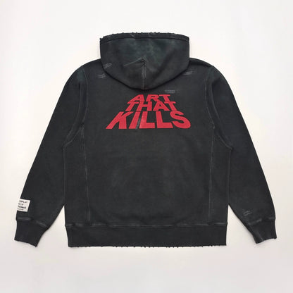 GALLERY DEPT ATK DISTRESSED LOGO HOODIE