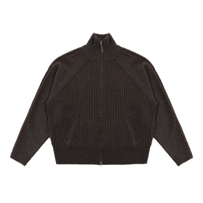 MASONPRINCE 90 Sport-patch Wool Sweater Cardigan