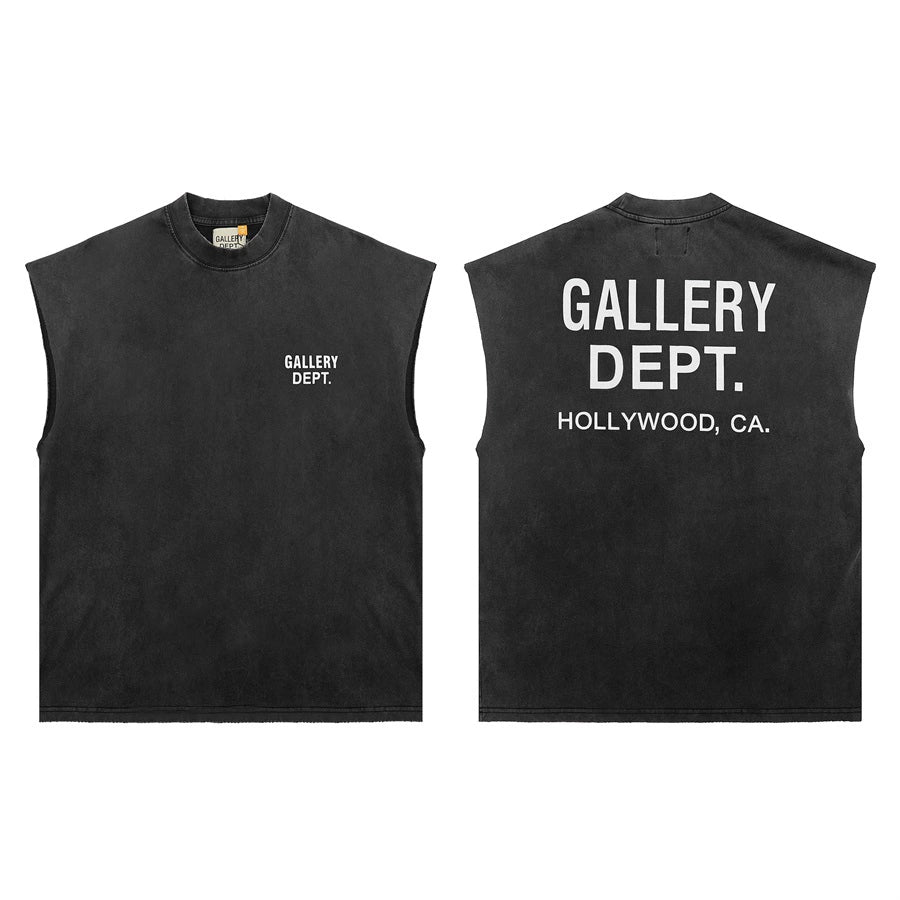 GALLERY DEPT Wash Distressed Tank Top