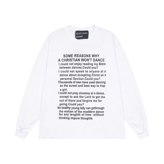 ENFANT RICHE DEPRIME CLASSIC LOGO L/S TEE [White]