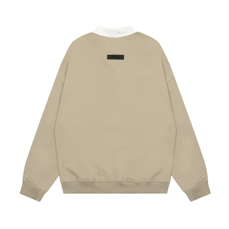 FOG ESSENTIALS POLO SWEATSHIRT [Khaki]