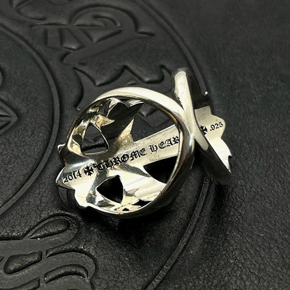 CHROME HEARTS CUT-OUT CROSS RING