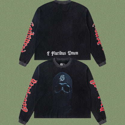 Godspeed Classic Skull Print West Coast Long Sleeve T-Shirt