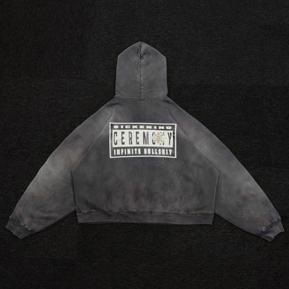 SAINT TEARS PENTAGRAM OLD WASHED HOODIE