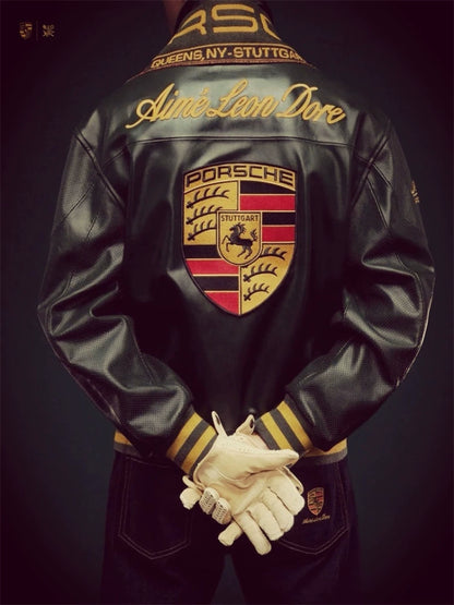 AIME LEON DORE 'Porsche' 993 Racing Leather Jacket