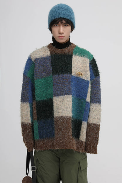 MASONPRINCE Merino Wool Checkerboard Sweater