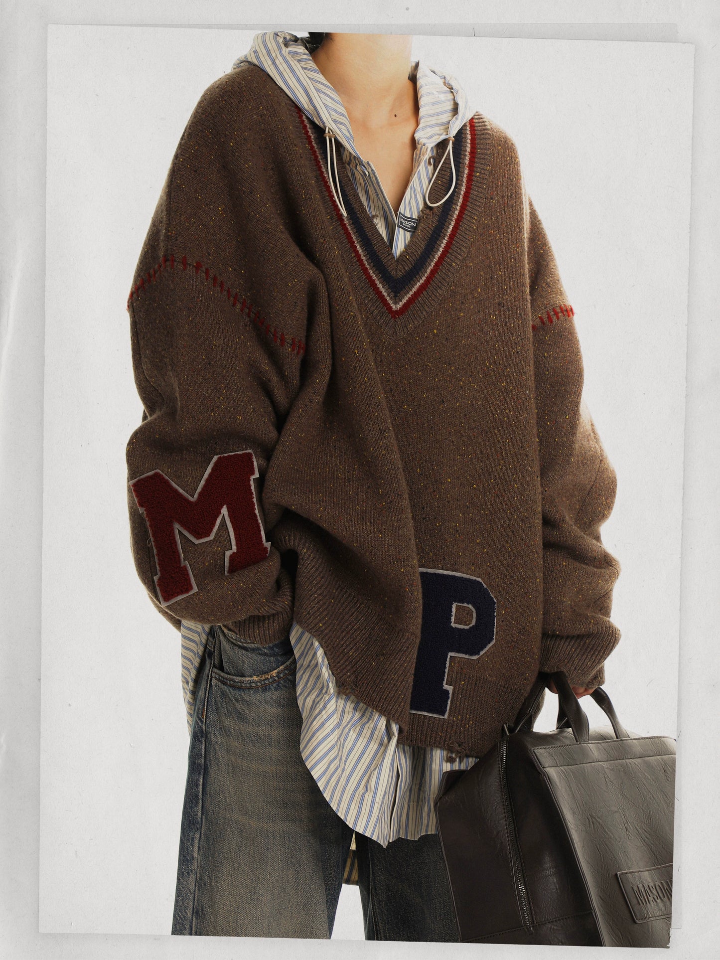 MASONPRINCE MP Cashmere Layered Loose Sweater