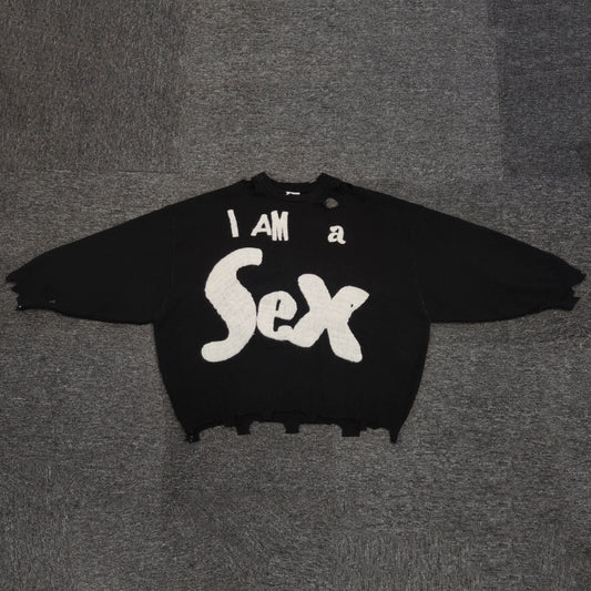 SAINT MICHEAL I AM A SEX PISTOL WOOL SWEATER