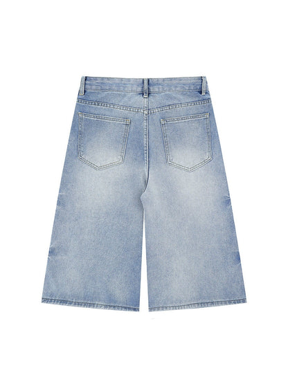 DENIM BAGGY LOOSE SHORT