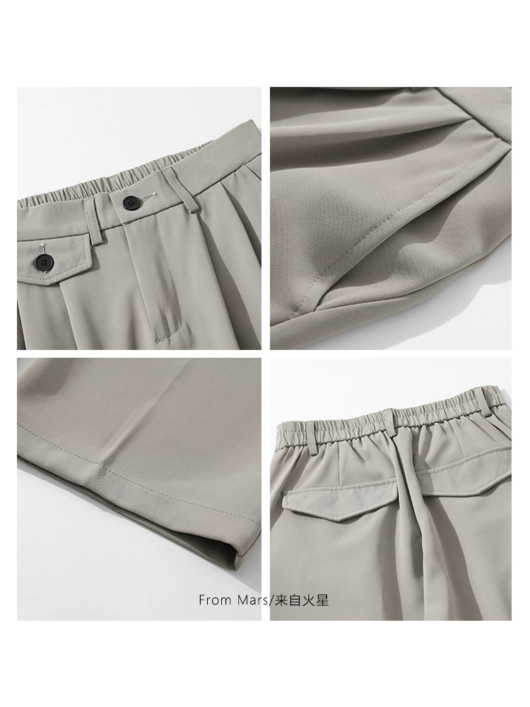 NUBI Wide-leg Front Print Loose Pant