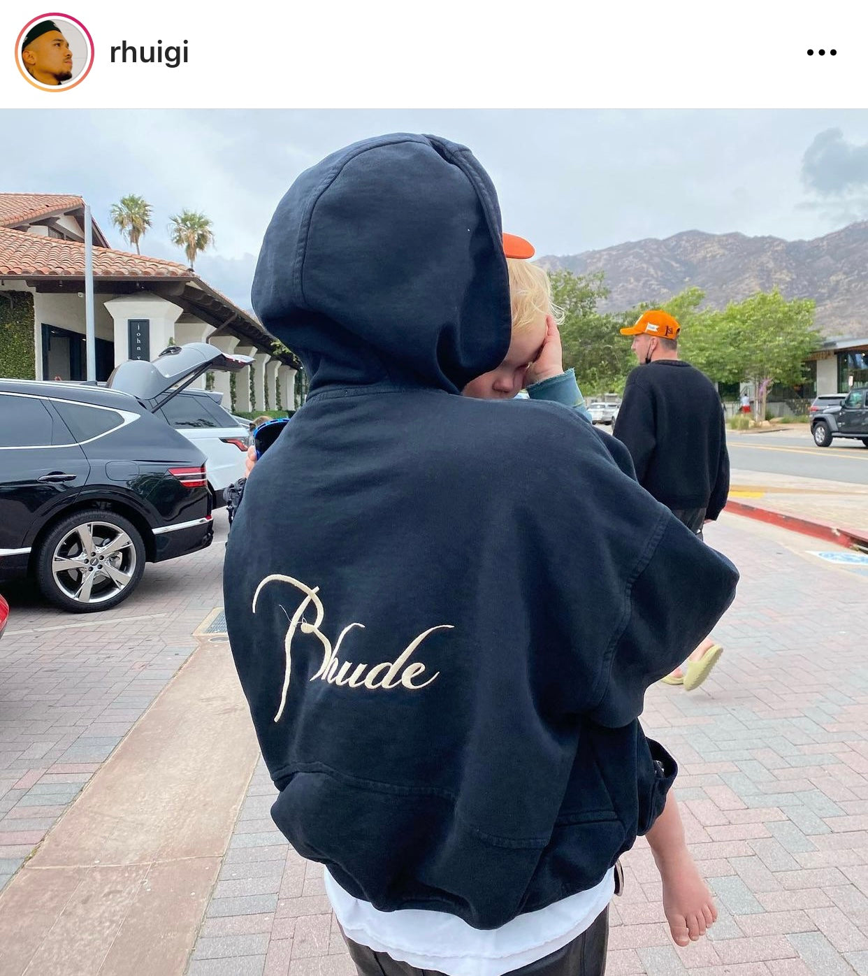 RHUDE ZIP UP HOODIE