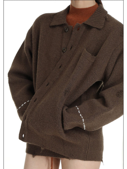 MASONPRINCE Wool Handmade Sweater Cardigan