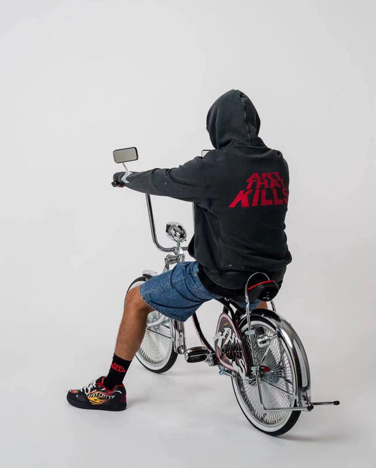 GALLERY DEPT ATK DISTRESSED LOGO HOODIE